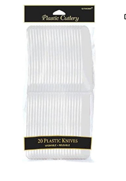 Amscan Plastic Cutlery -Washable & Reusable