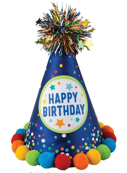 Amscan Multicolor Birthday Mini Glitter Cone Hat