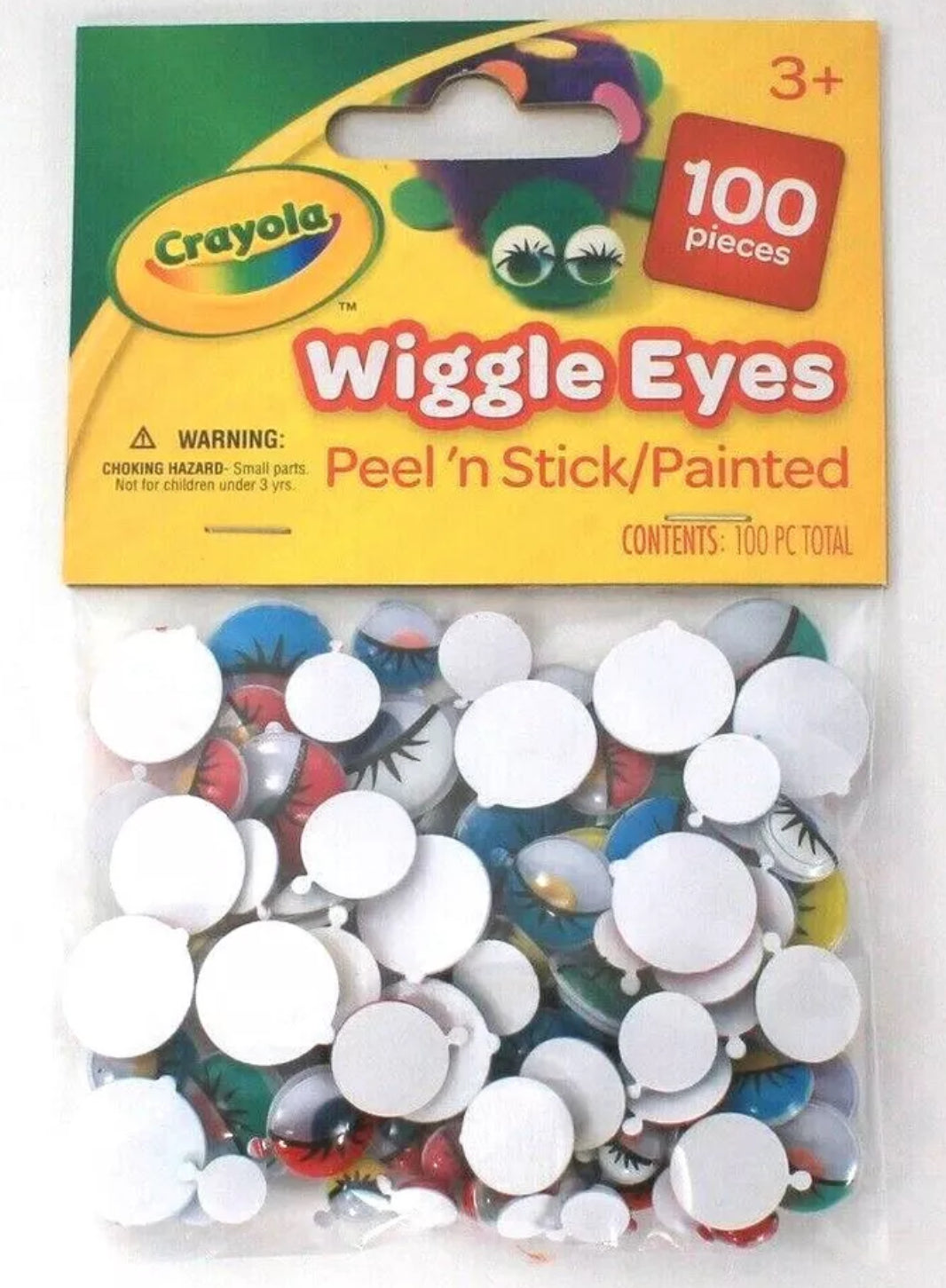 Crayola Wiggle Eyes Peel N' Stick/ Painted