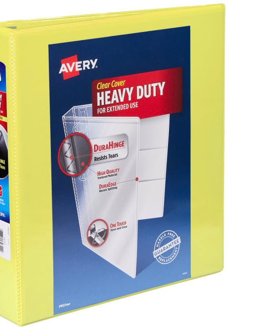 Avery Heavy-Duty View Binder, 1 Inch Customizable Cover