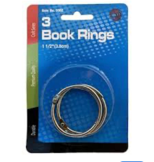 Ava 3 Book Rings 1 1/2” (3.8cm)