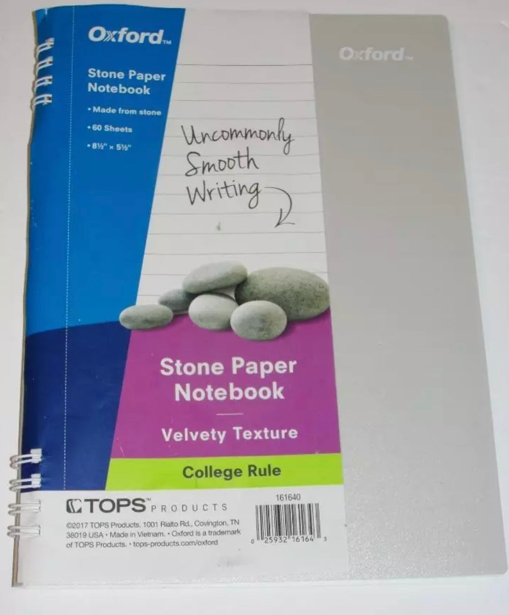 OxfordStone Paper Notebook 5-1/2" x 8-1/2" (60 Sheets)