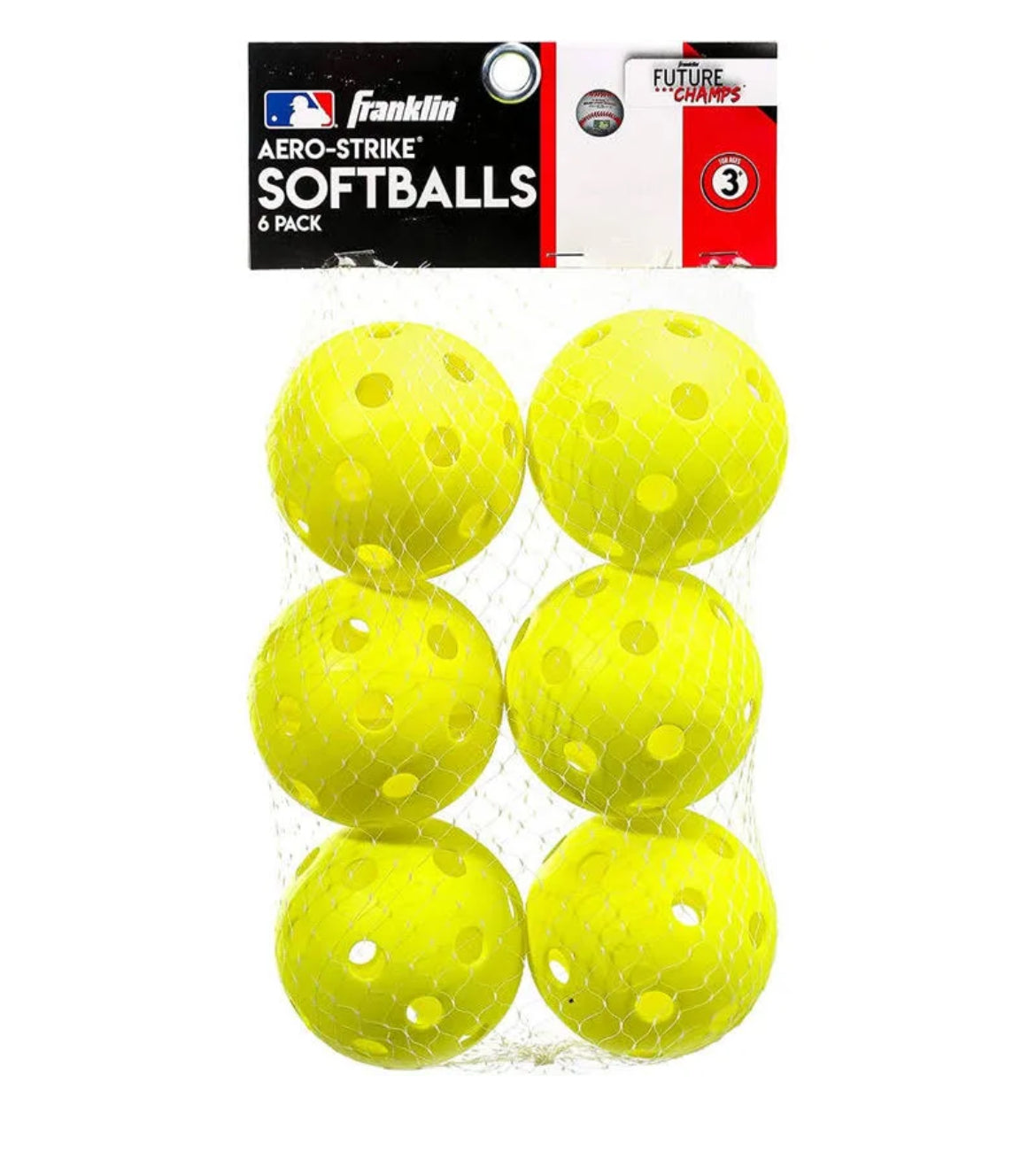 Franklin Sports MLB Playball 73mm Plastic Ball 6pk