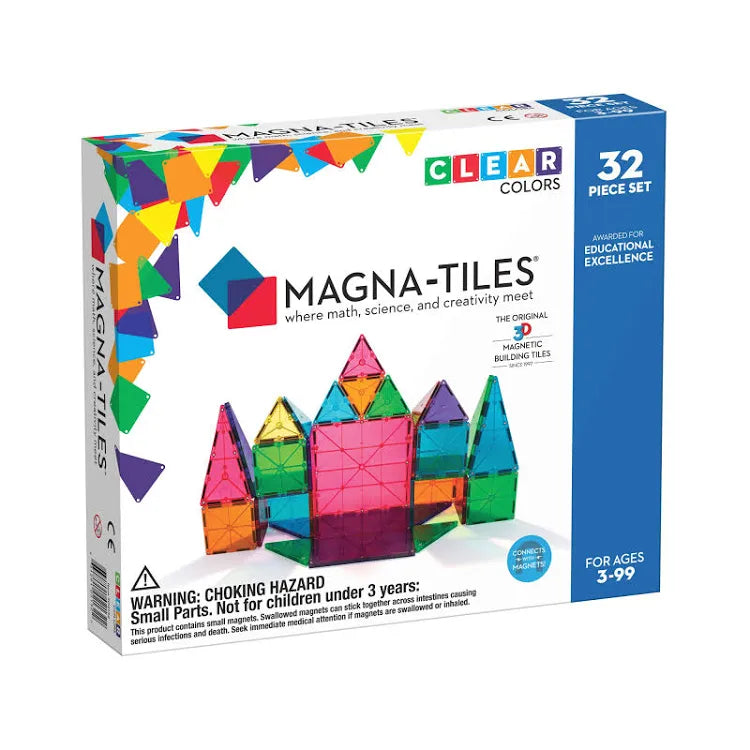 Magna Tiles Clear Colors 32 Piece Set