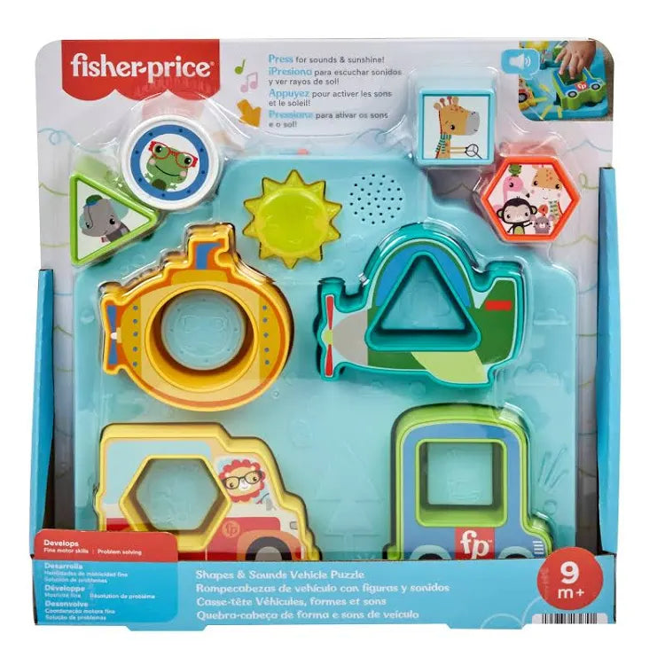 Fisher Price Shapes Sounds Vehicle Puzzle