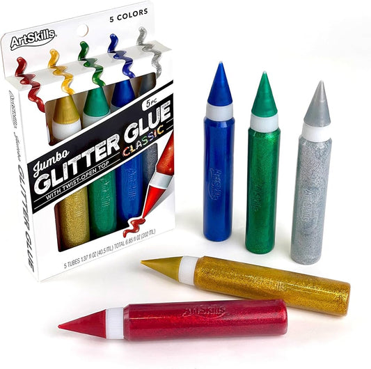 ArtSkills Jumbo Classic Glitter Glue Pens