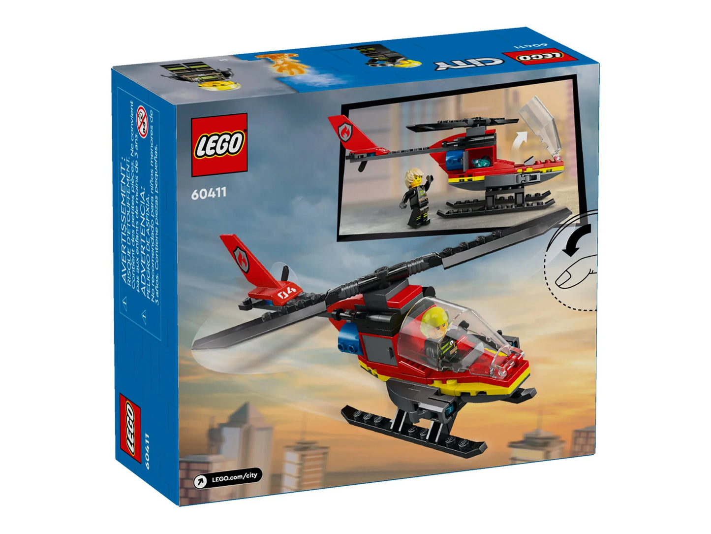 Lego City 60411 Fire Rescue Helicopter