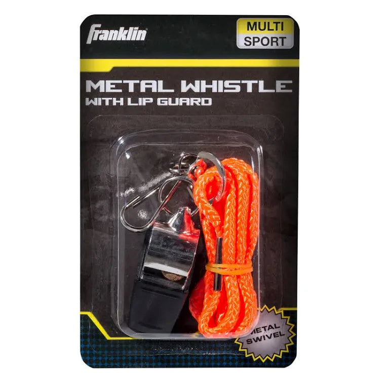 Franklin Sports Metal Whistle With Lip Guard