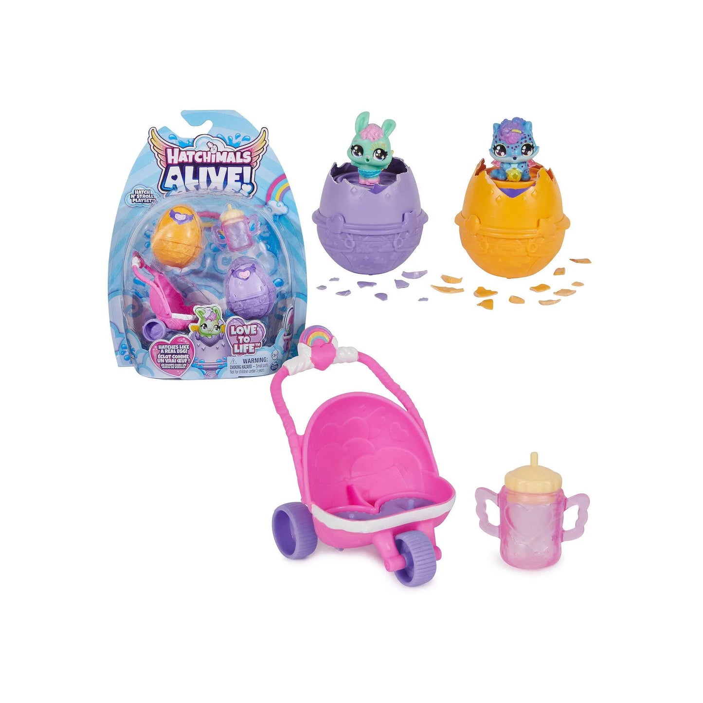 Hatchimals Alive Hatch N' Stroll Playset With Stroller