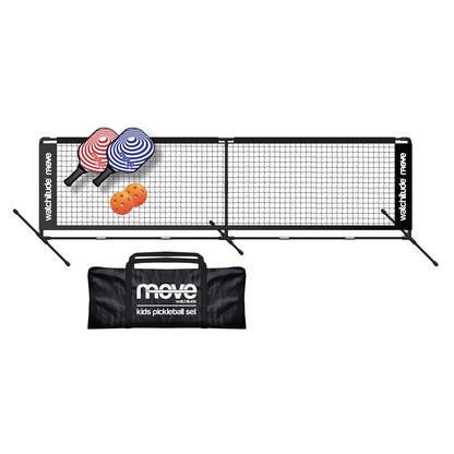 Indoor / Outdoor Kids PickleBall Set - 2 Soft Pickleballs 2 Pickleball Paddles 10' Net