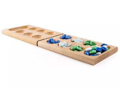 Mancala Solid Wood Board - SpinMaster Games