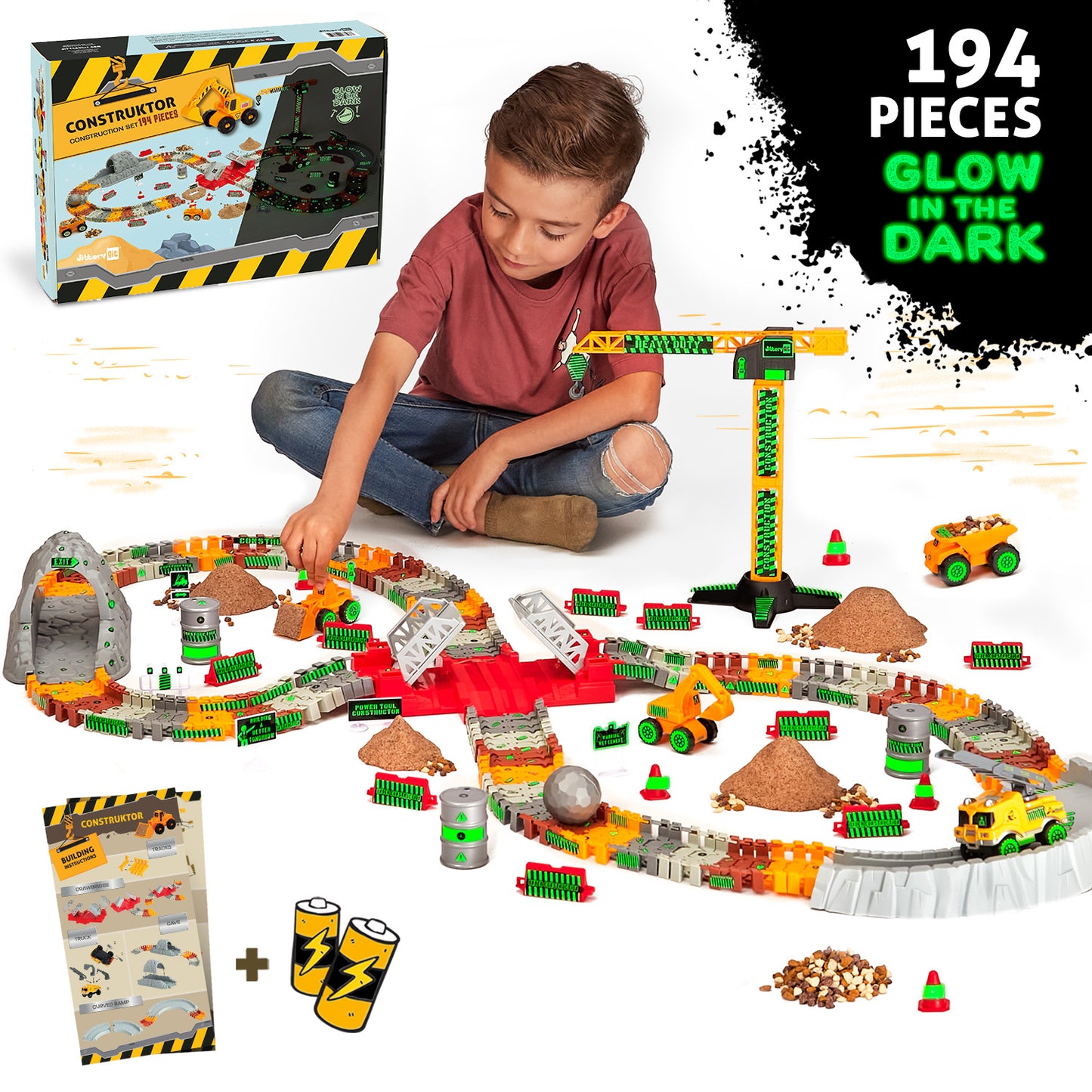 Construktor Glow In The Dark Track Set