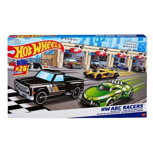 Hot Wheels ABC Racers Set Of 26 Cars With Letters of The Alphabet