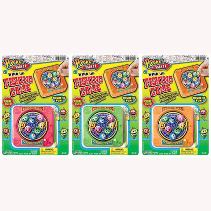 Pocket Travel Wind Up Magnetic Fishing Game