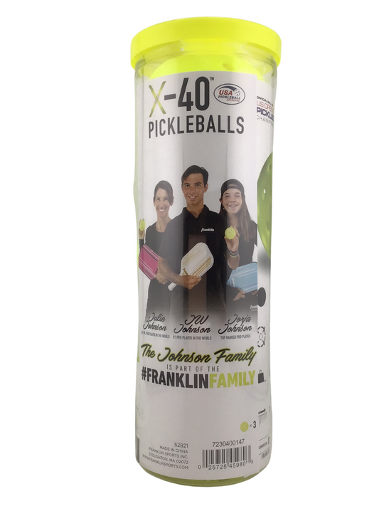 Franklin Pickleball X-40 Outdoor 3 Pack (Optic Yellow)