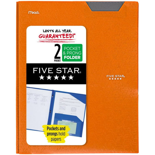 Five Star 2 - Pocket Stay-Put Plastic & Prong Folder