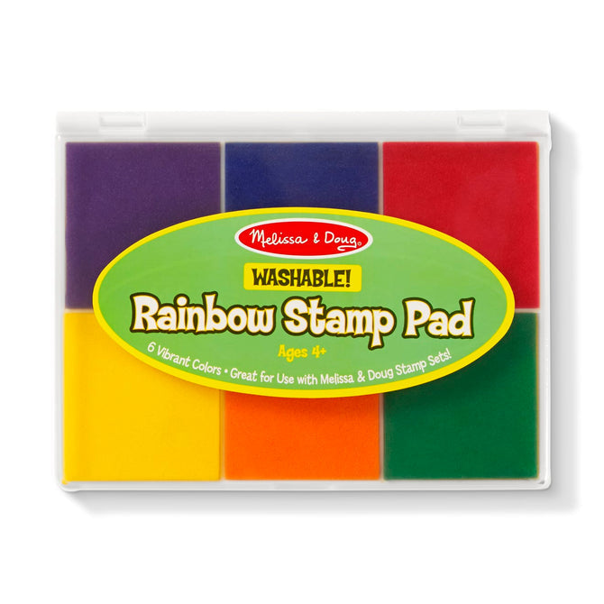 Melissa & Doug Rainbow Stamp Pad - 6 Washable Inks