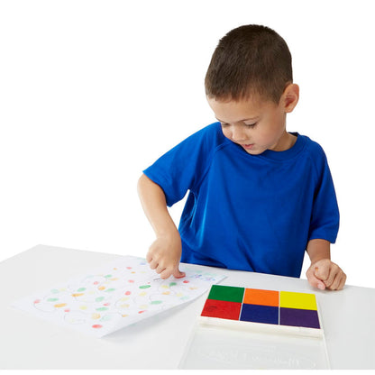 Melissa & Doug Rainbow Stamp Pad - 6 Washable Inks