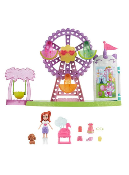 Polly Pocket Tropical Treats Carnival Playset 3-inch Lila Doll