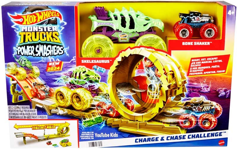 Hot Wheels Monster Trucks Power Smashers Charge & Chase Challenge