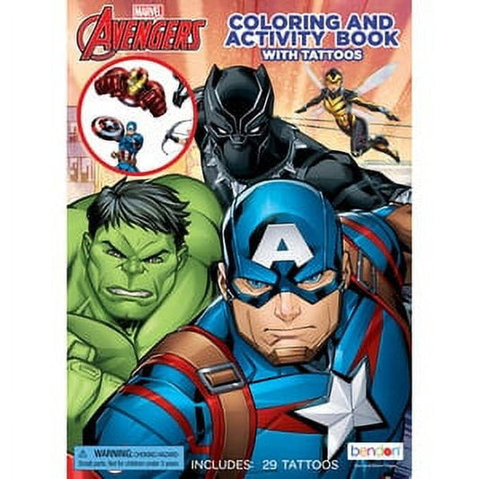 Avengers Coloring & Activity Book With Tattoos