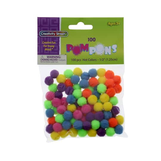 Creativity Street Pom Pons Assorted Colors