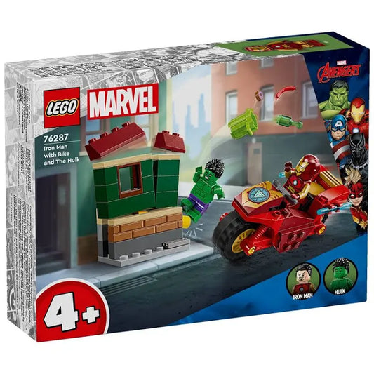 LEGO Marvel 76287 Iron Man with Bike and The Hulk