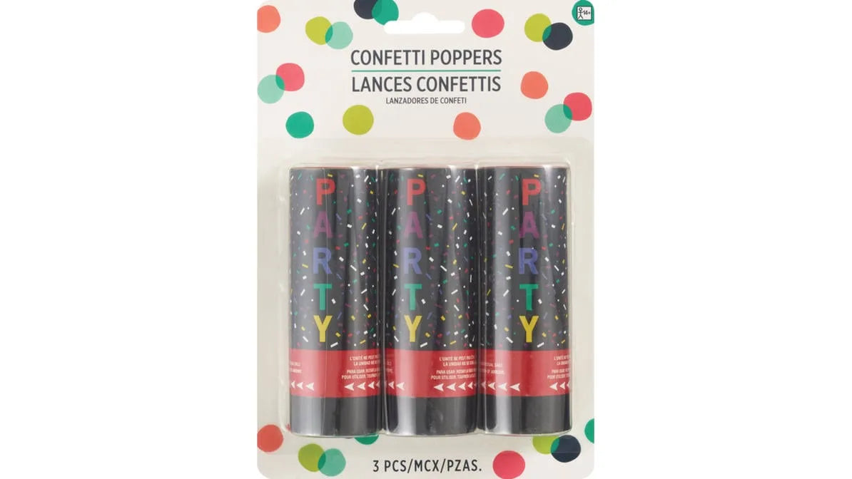 Amscan Multicolor Confetti Party Poppers