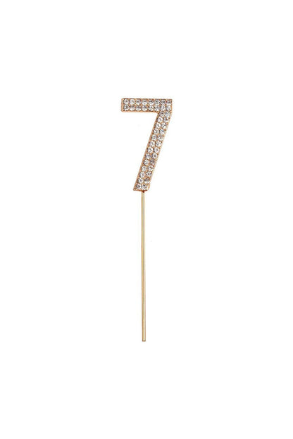 Rhinestone Cake Topper Numbers - Party - Great Pretenders