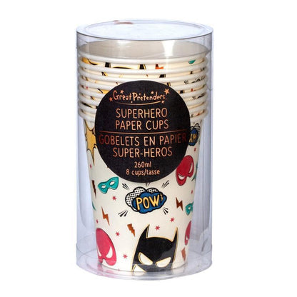 Great Pretenders Superhero Paper Cups (Pack of 8)