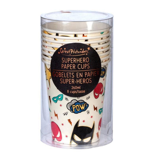 Great Pretenders Superhero Paper Cups (Pack of 8)