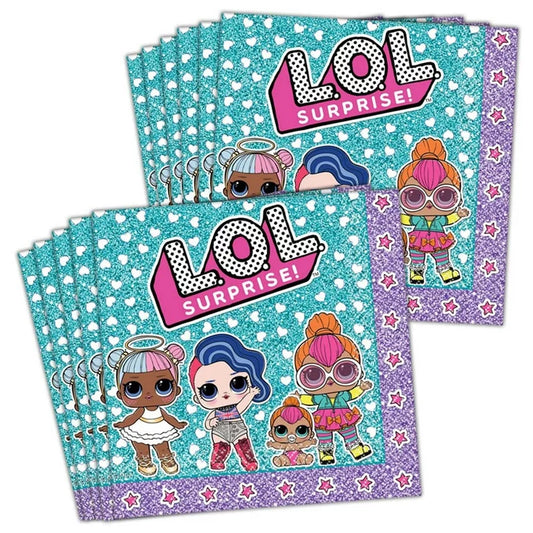 LOL Surprise Launch Napkins (pack of 16- 2 ply)