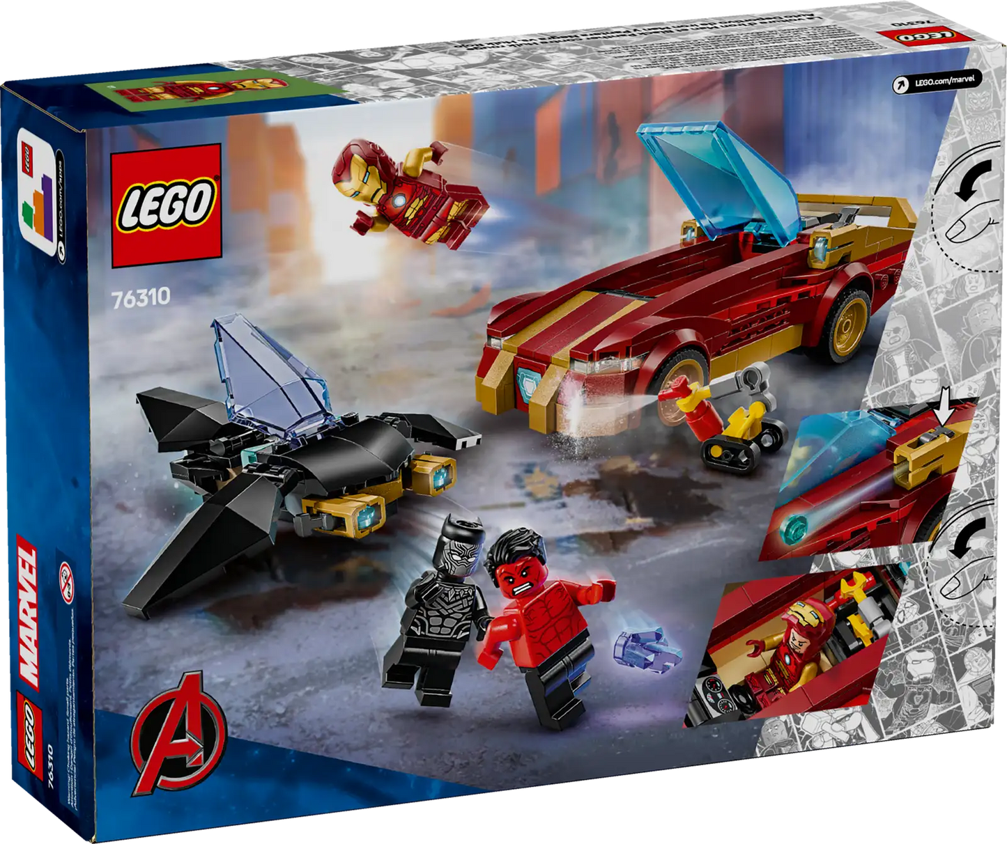 LEGO Marvel 76310 Iron Man & Black Panther vs. Red Hulk