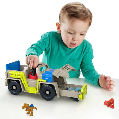 Imaginext Jurassic World Track & Transport Dino Truck Vehicle & Figure Set