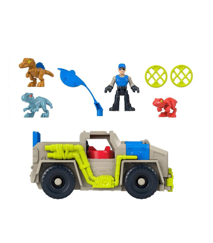 Imaginext Jurassic World Track & Transport Dino Truck Vehicle & Figure Set