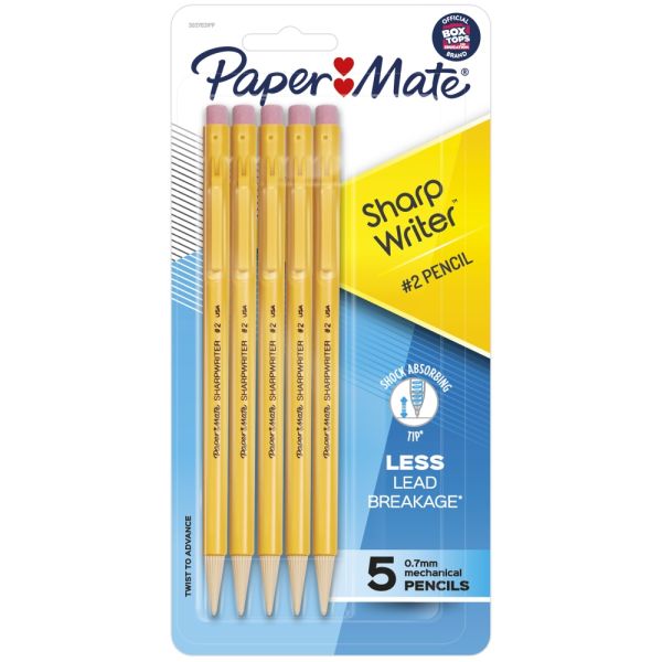Paper Mate 0.7mm HB #2 Mechanical Pencil 5 Pack