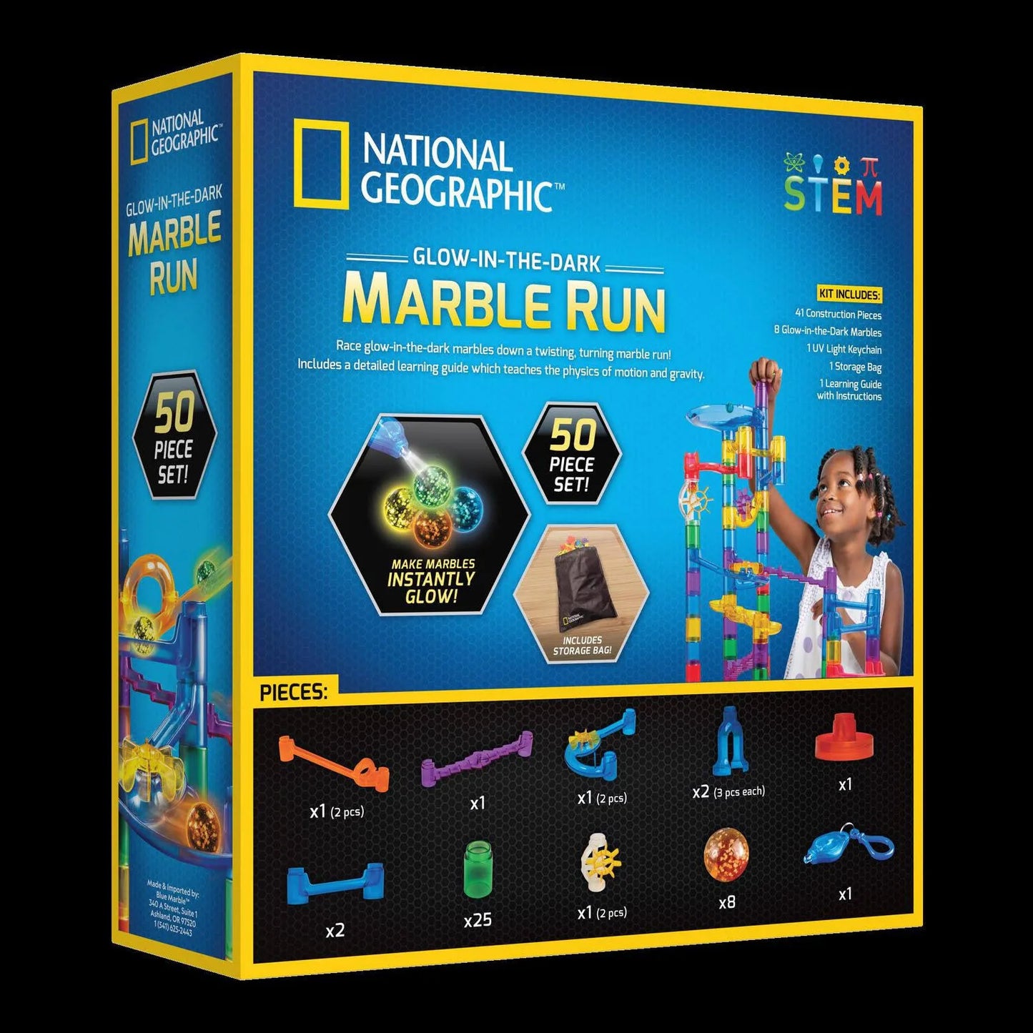 National Geographic Glow-In-The-Dark Marble Run