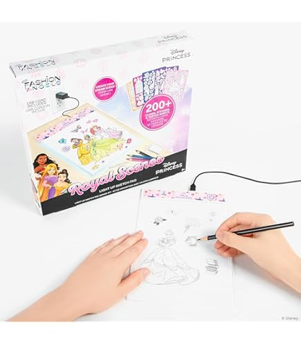 Fashion Angels Disney Princess Light Up Sketch Pad