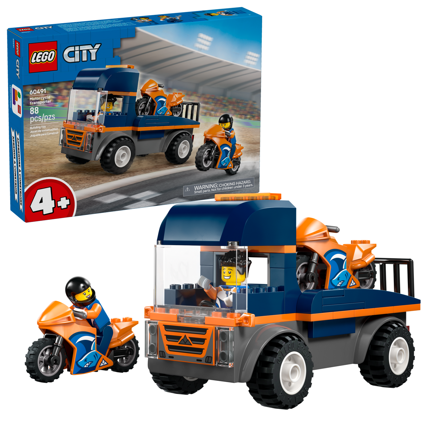 LEGO City 60491 Motorcycle Transporter