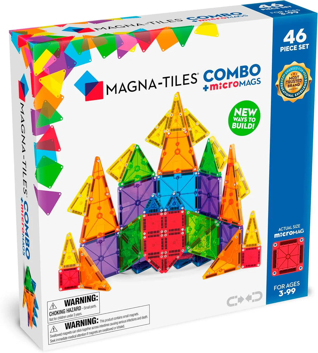 Magna Tiles Combo Micro-Mags 46 Piece Set