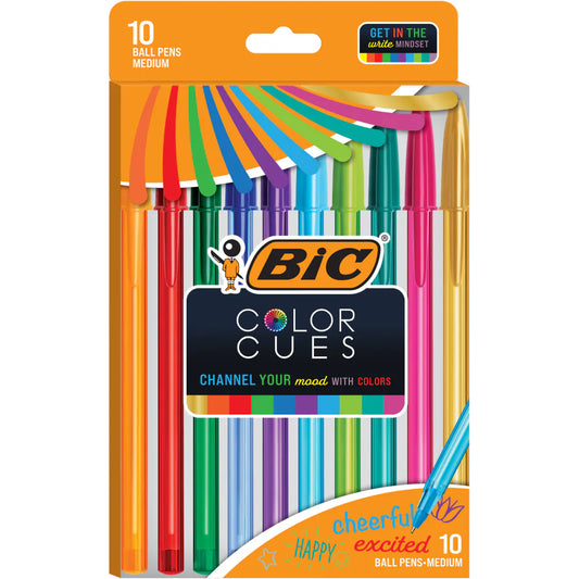 Bic Color Cues 10 Pack Ball Pens