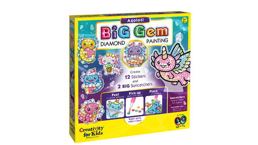 creativity for kids big gem diamond painting axolotl