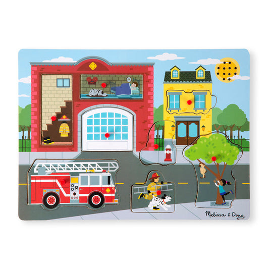 Fire Station Wooden Sound Puzzle