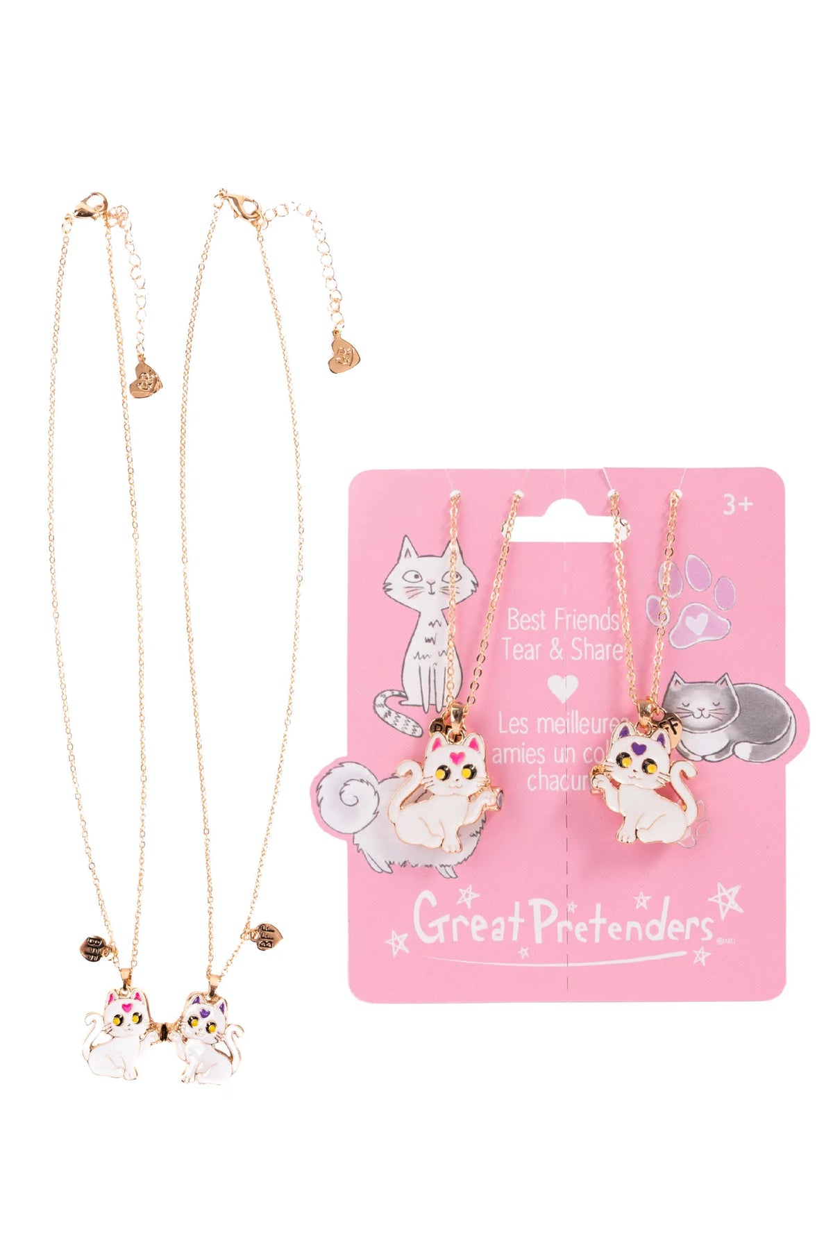 Great Pretenders Smitten Kitten Tear &Share Necklaces