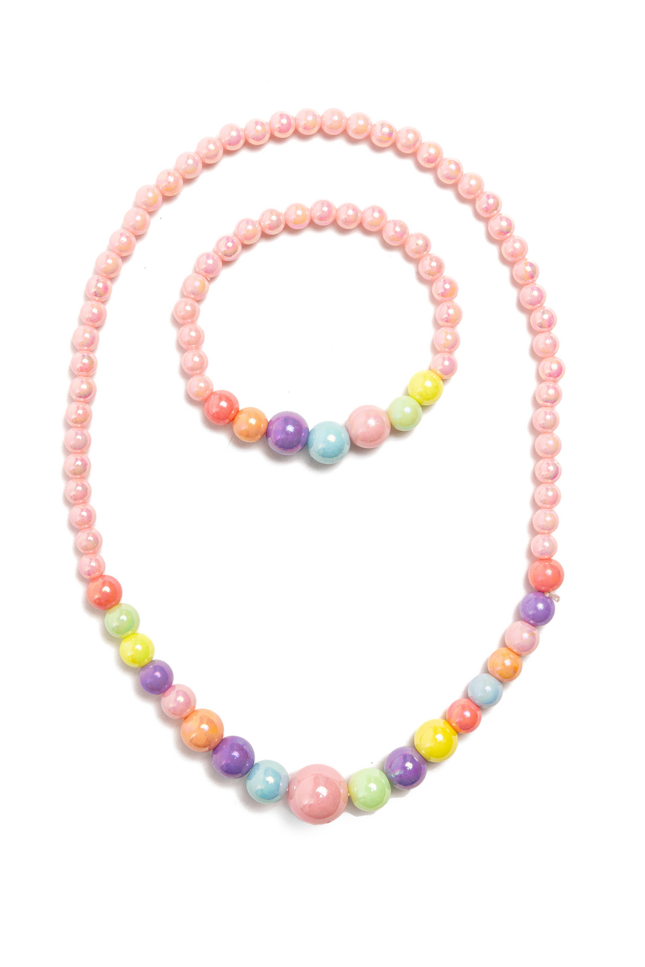 Great Pretenders Pearly Pastel Necklace &Bracelet Set