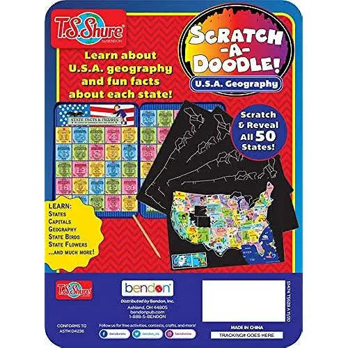 T.S. Shure Scratch-A Doodle U.S.A Geography
