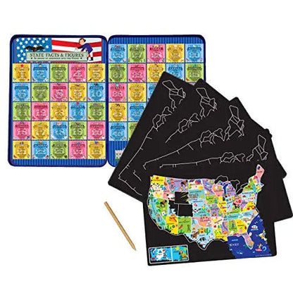 T.S. Shure Scratch-A Doodle U.S.A Geography