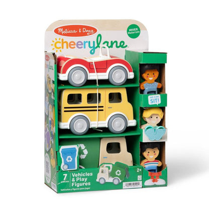 Melissa &Doug Cherry Lane 7 Piece Vehicles & Play Figures