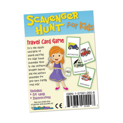 Scavenger Hunt For Kids Travel Card Game