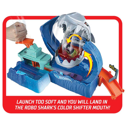 Hot Wheels City Color Changing Robot Shark Playset